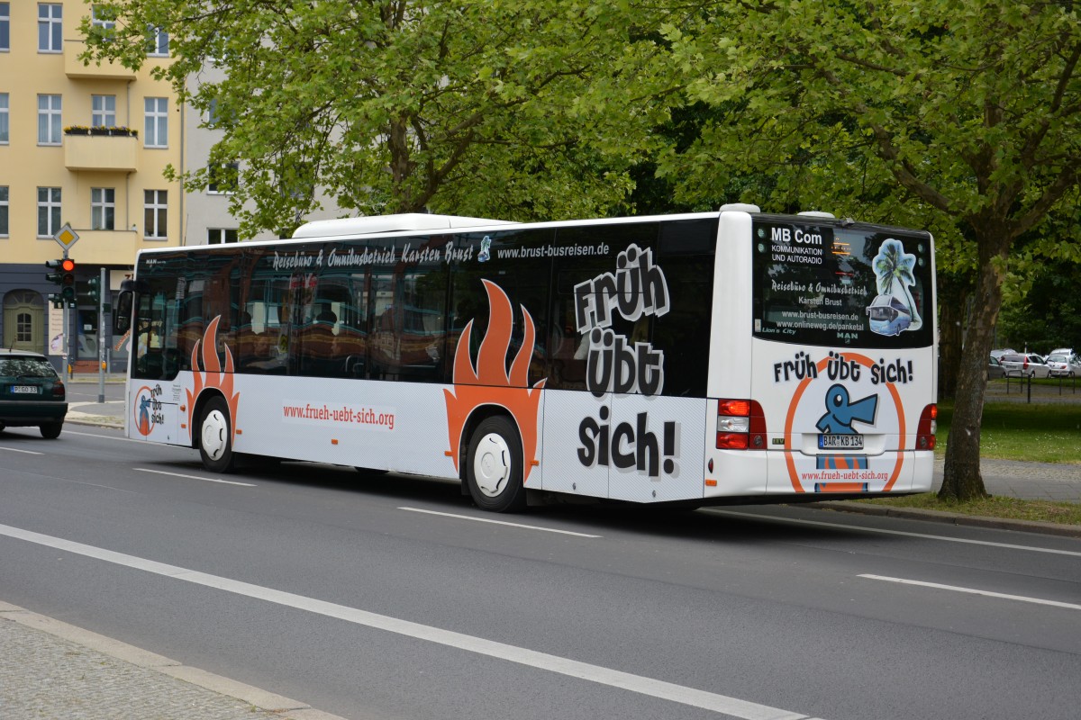 BAR-KB 134 auf SEV Fahrt zum Nöldnerplatz. Aufgenommen am 17.05.2014.