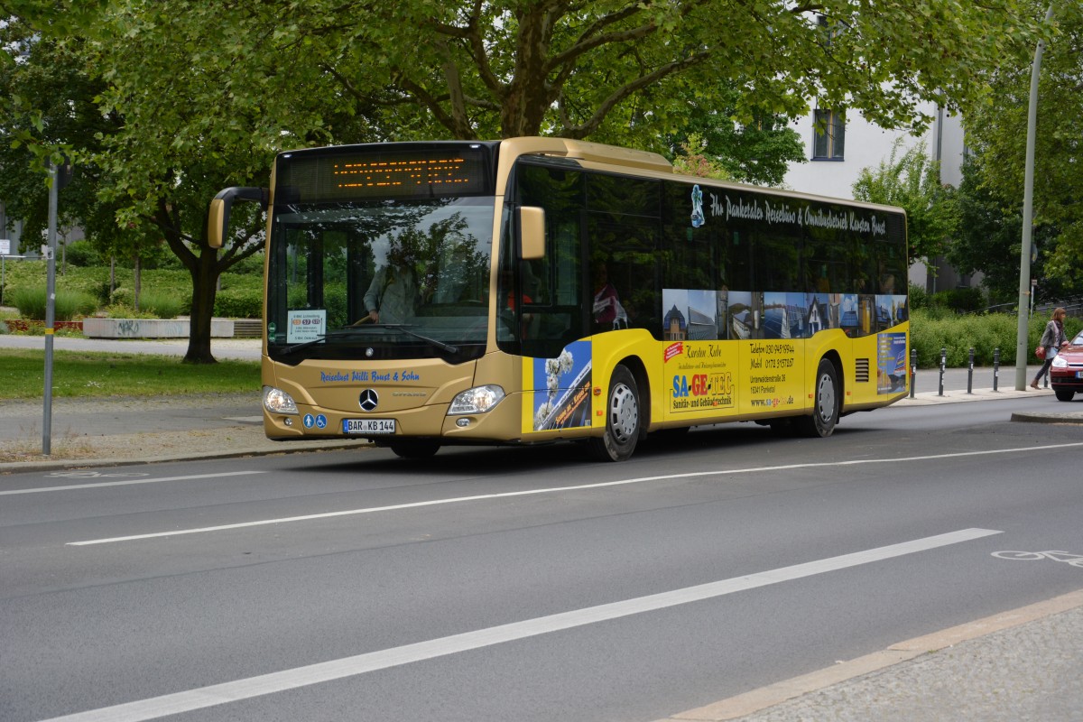 BAR-KB 144 auf SEV Fahrt zum Nöldnerplatz. Aufgenommen am 17.05.2014.