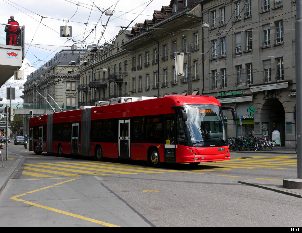 Bern Mobil - Hess Trolleybus Nr.47 unterwegs auf der Linie 20 in Bern am 07.09.2020