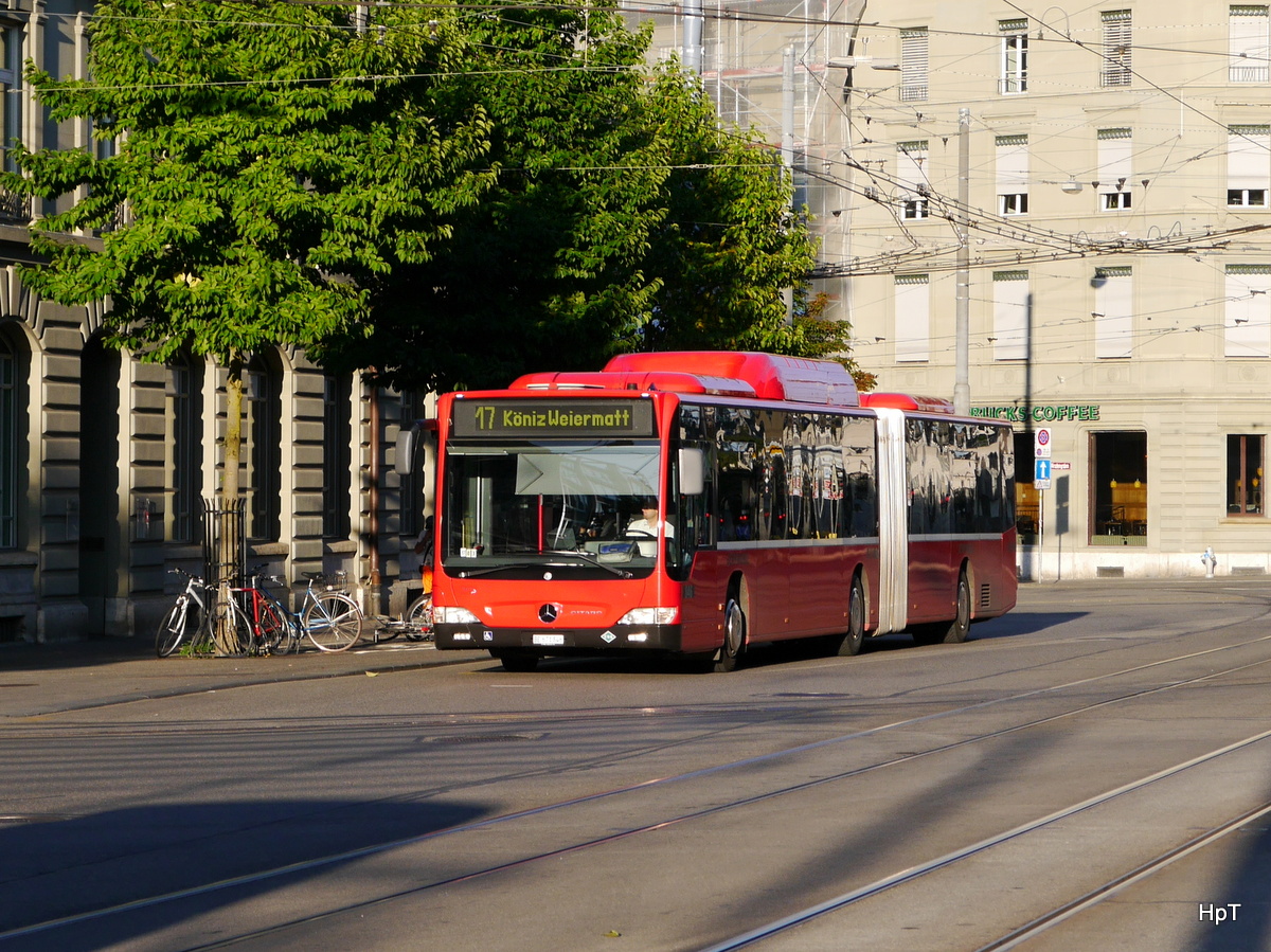 Bern Mobil - Mercedes Citaro Nr.846  BE 671846 unterwegs auf der Linie 17 am 26.07.2015 um 07.05 Uhr 
