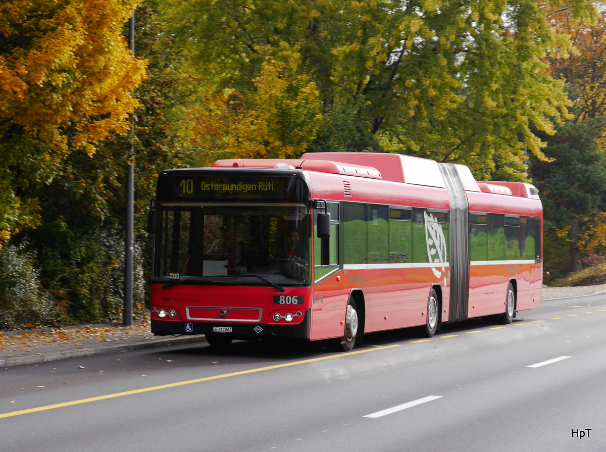 Bern Mobil - Volvo 7700 Nr.806  BE 612806 unterwegs auf der Linie 10 in Köniz am 11.10.2015