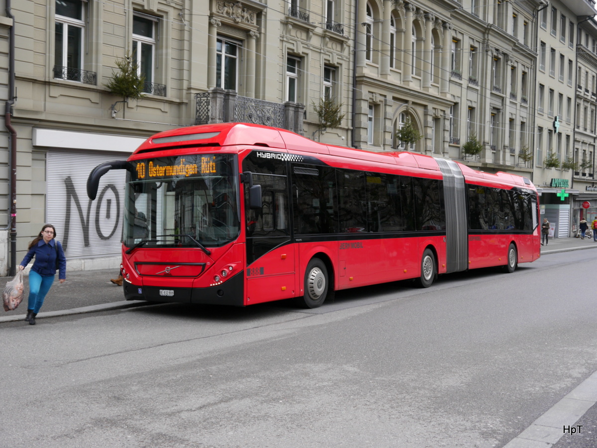 Bern Mobil - Volvo 7900 Hybrid  Nr.888  BE 832888 unterwegs auf der Linie 10 am 06.01.2018