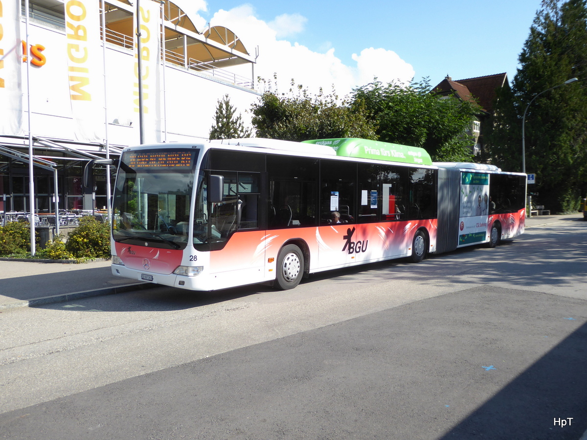 BGU - Gasbus Mercedes Citaro Nr.28  SO 167263 unterwegs auf der Linie 38 beim Süd Bahnhof am 03.09.2017