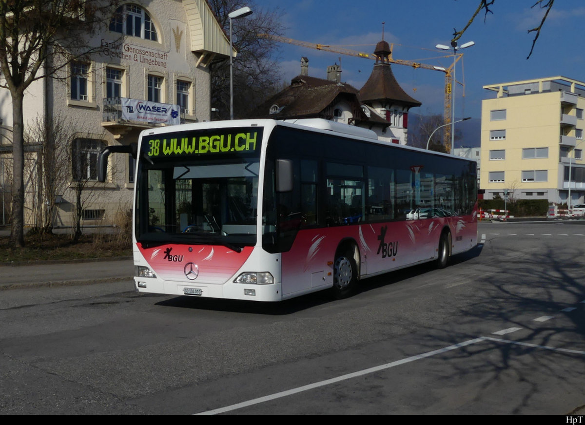 BGU - Mercedes Citaro  Nr.14  SO  104010 unterwegs in Grenchen beim Südbahnhof am 06.03.2021