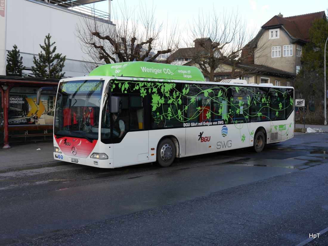 BGU - Mercedes Citaro Nr.16  SO  20824 unterwegs auf der Linie 38 vor dem Bahnhof Grenchen Süd am 04.01.2015