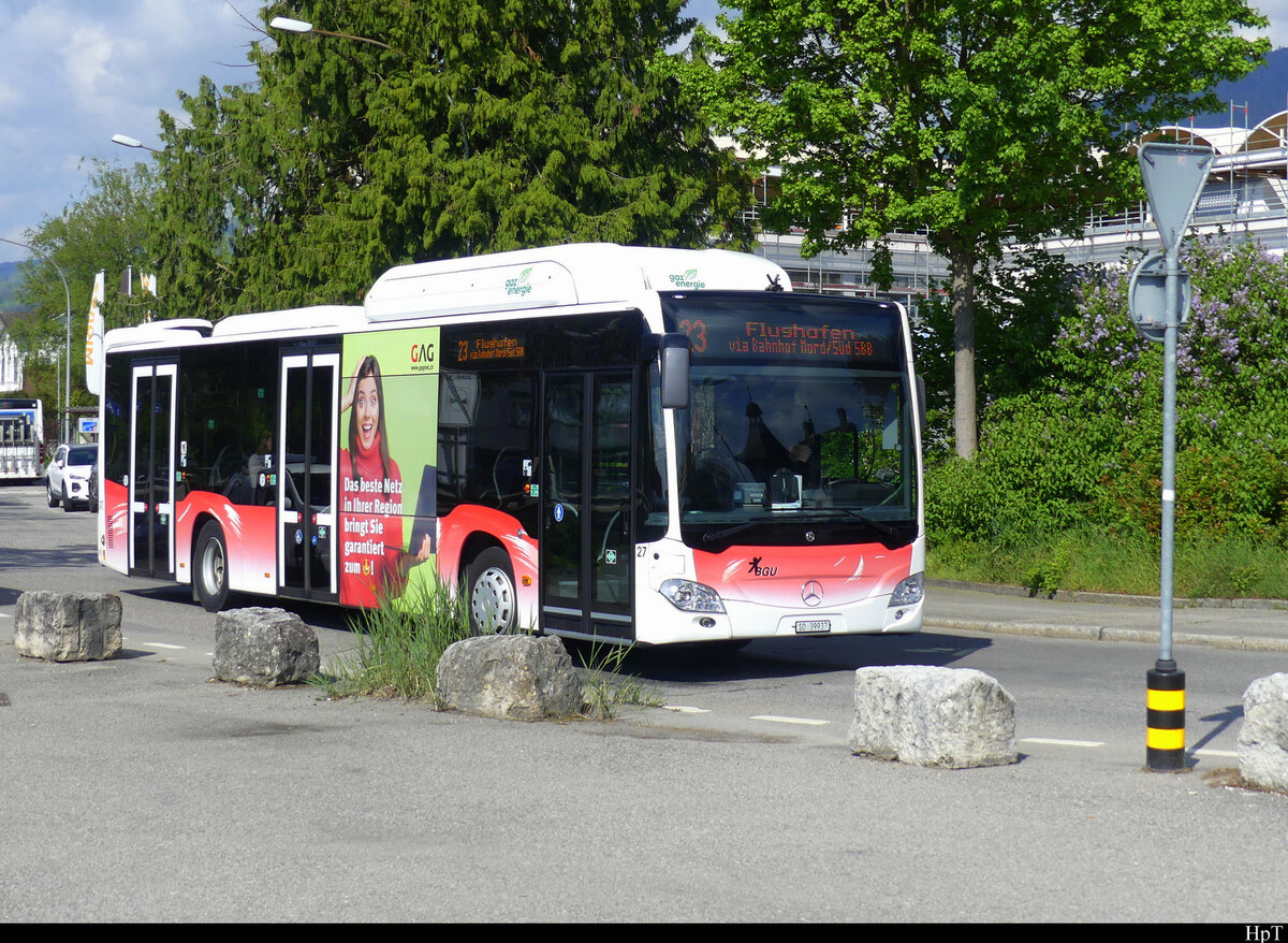 BGU - Mercedes Citaro Nr.27 unterwegs in Grenchen am 30.04.2022
