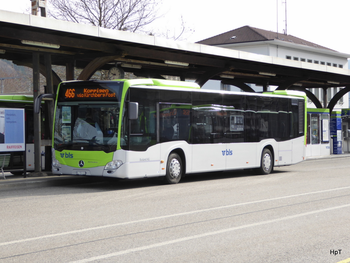 BLS / Busland - Mercedes Citaro Nr.112  BE 755112 unterwegs auf der Linie 466 in Burgdorf am 03.04.2016