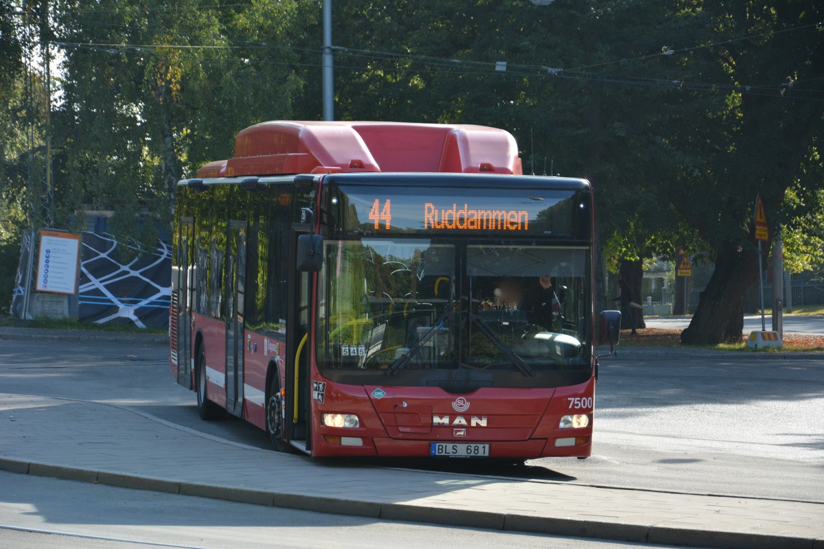 BLS 681 (MAN Lion's City CNG) auf der Linie 44 in Stockholm. Aufgenommen am 18.09.2014.