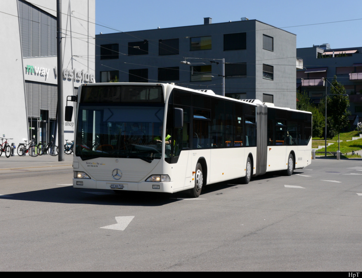 BLS Bahnersatz - Bern Westside nach Kerzers mit dem Mercedes Citaro von Interbus FR 300710 unterwegs in Bern Westside am 08.08.2020