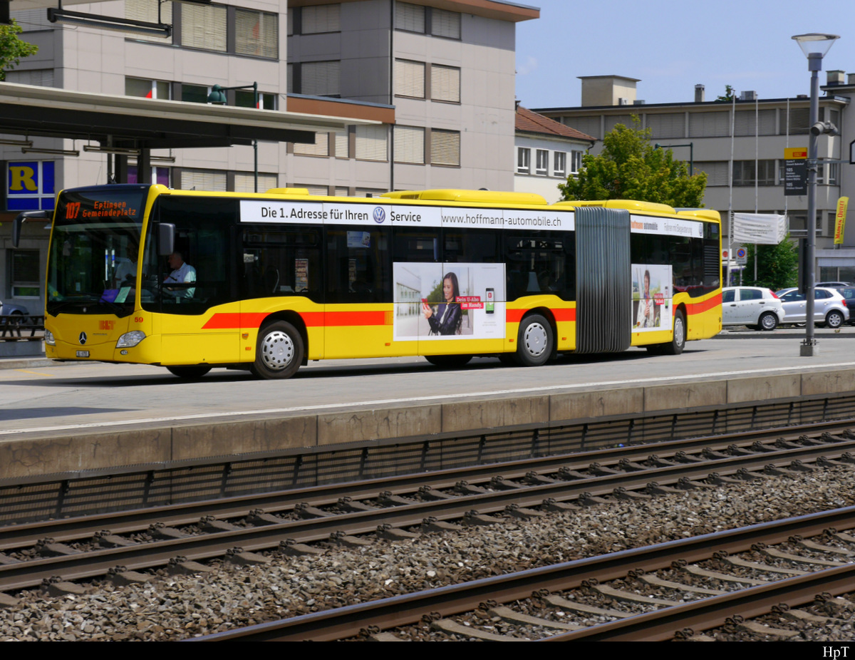 BLT - Mercedes Citaro Nr.59 BL 6755 beim Bahnhof Sissach am 27.07.2019