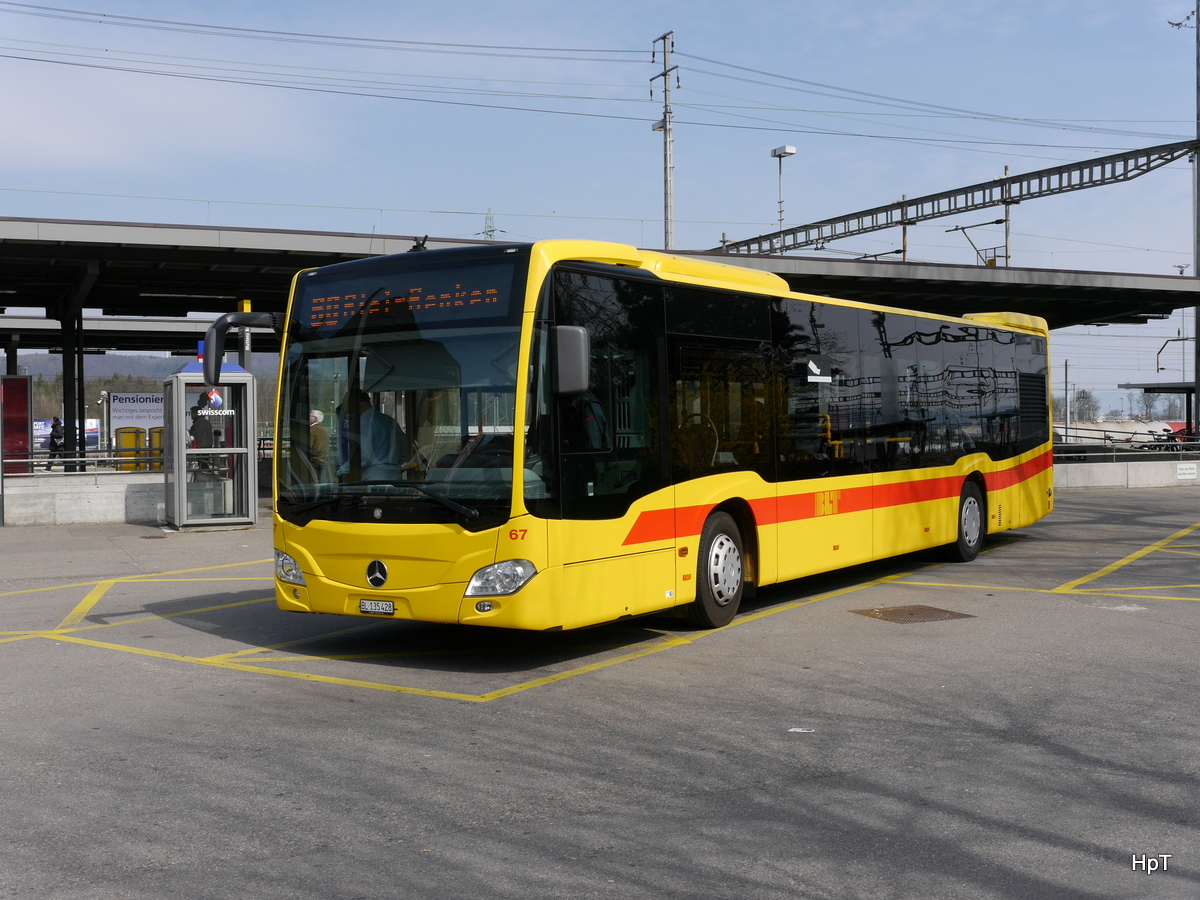 BLT - Mercedes Citaro Nr.67  BL  135428 vor dem Bahnhof in Muttenz am 26.03.2017