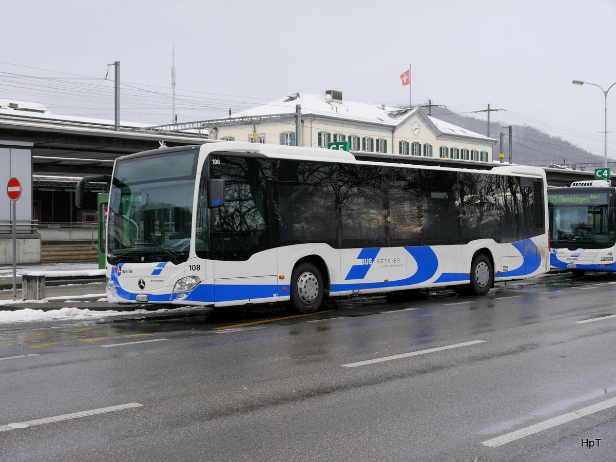 BOGG - Mercedes Citaro  Nr.108  SO 117612 bei den Bushaltestellen vor dem Bahnhof Olten am 09.12.2017