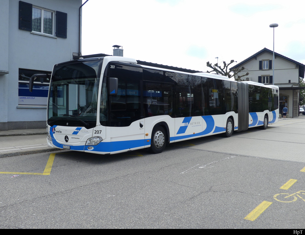 BOGG - Mercedes Citaro  Nr.207  SO  124950 vor dem Bahnhof in Oensingen am 15.04.2022