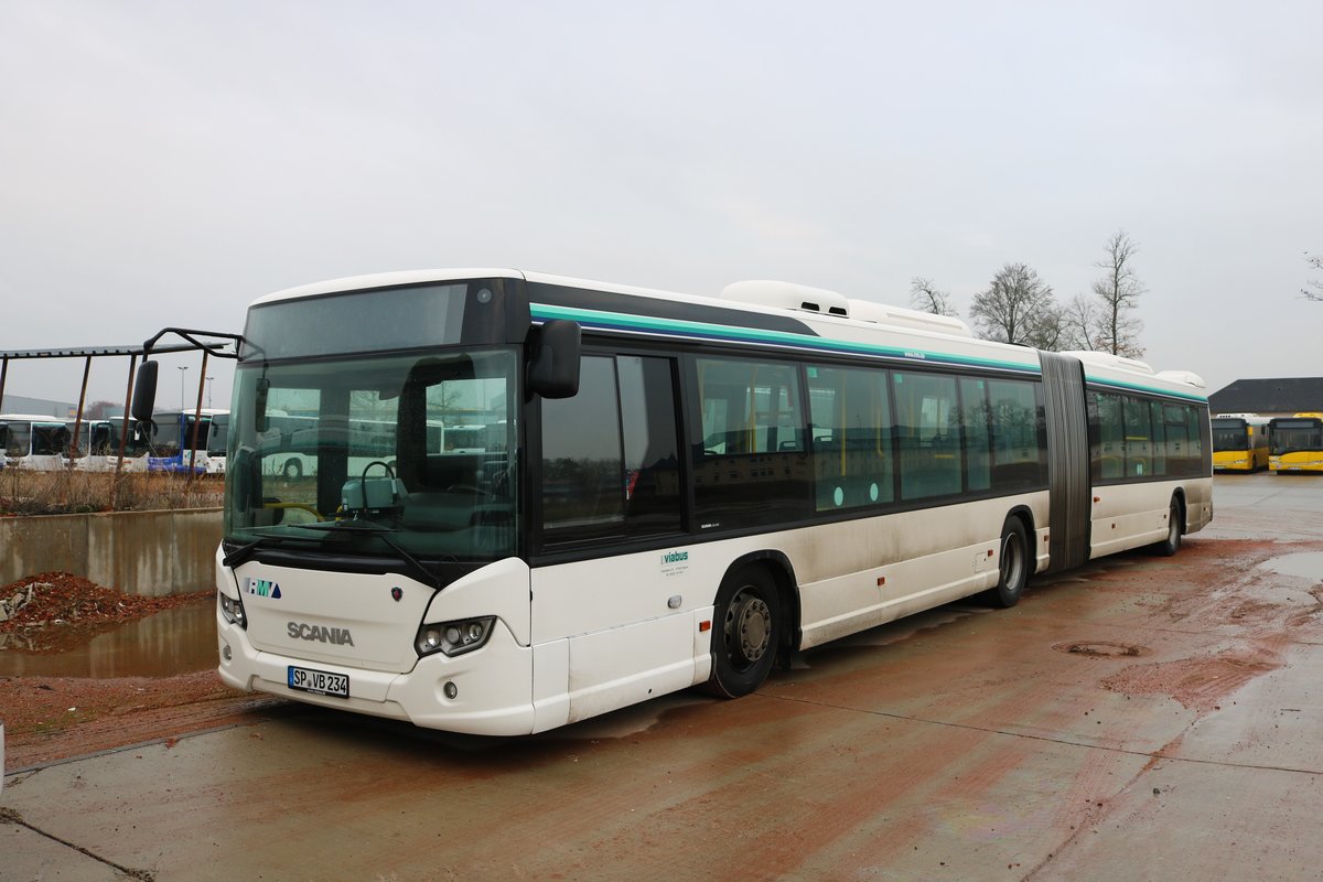 BRHViabus Scania Citywide am 31.12.18 in Erlensee auf dem ehemaligen Fliegerhorst der US Army. Dort stehen viel Busse von RackTours und BRHVias Bus. Ich durfte durch Nachfrage eines Mitarbeiters Fotos machen