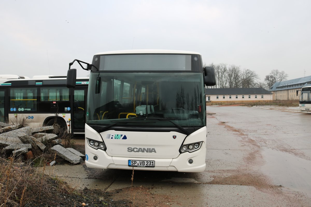 BRHViabus Scania Citywide am 31.12.18 in Erlensee auf dem ehemaligen Fliegerhorst der US Army. Dort stehen viel Busse von RackTours und BRHVias Bus. Ich durfte durch Nachfrage eines Mitarbeiters Fotos machen