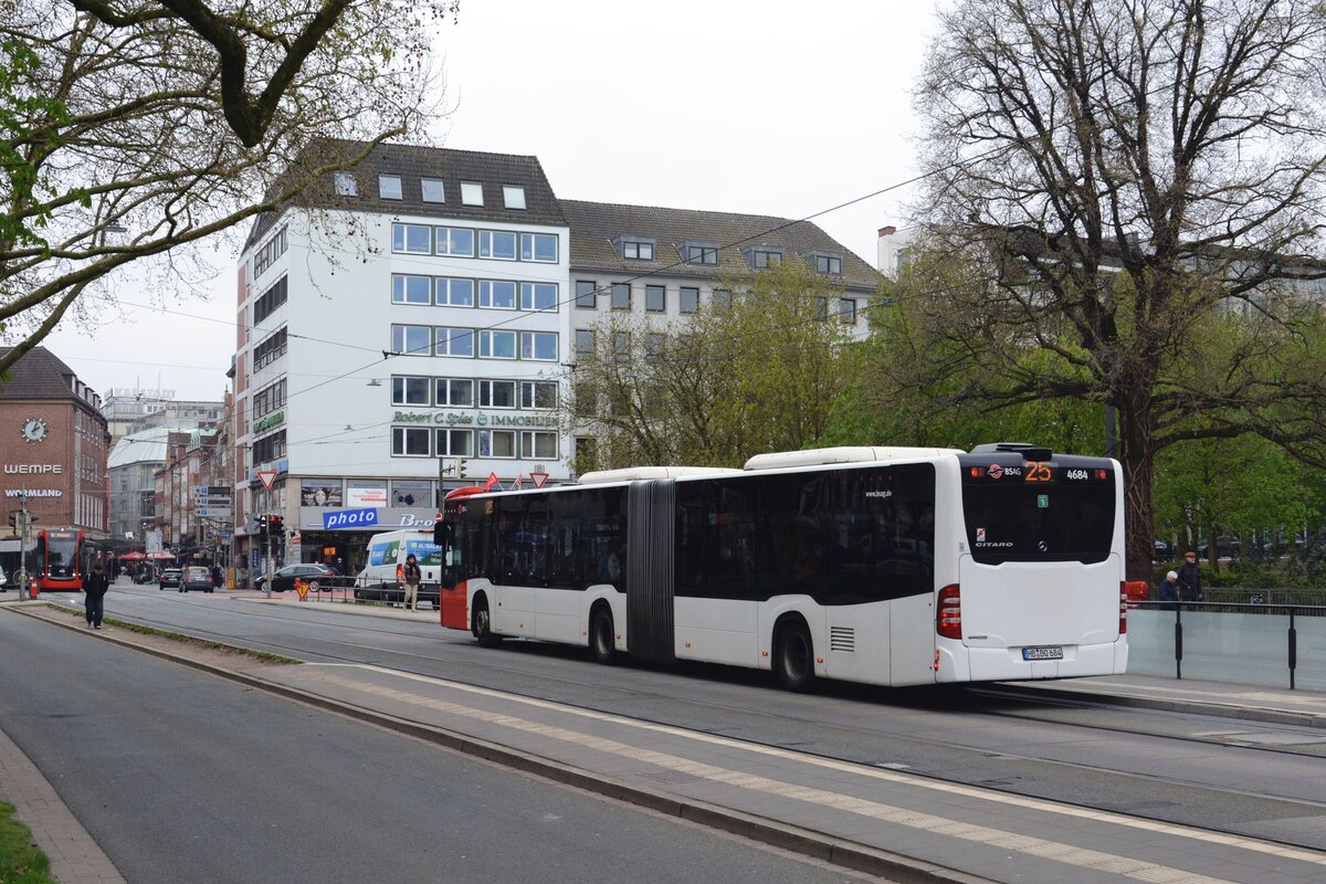 BSAG KOM 4684
HB-BQ 684
Linie 25
Bremen, Herdentor
13.04.2026