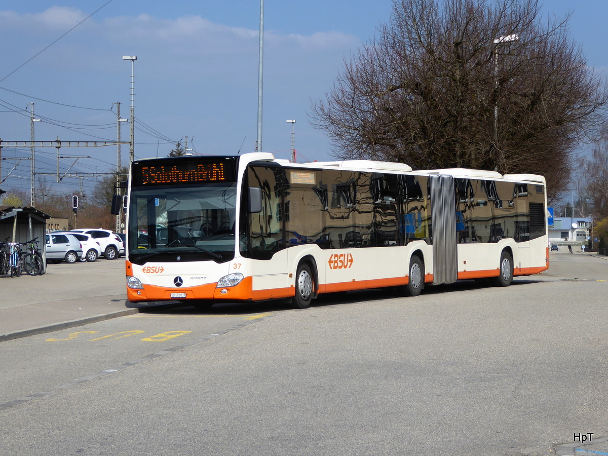 BSU - Mercedes Citaro  Nr.37  SO  172037 unterwegs auf der asm/BSU Linie 5 in Herzogenbuchsee am 22.03.2016