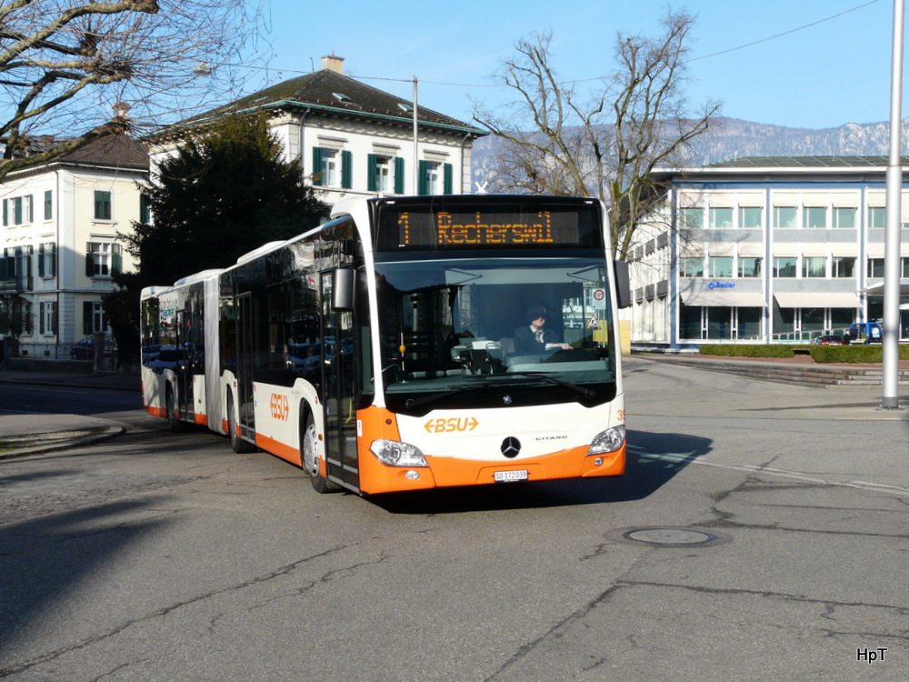 BSU - Mercedes Citaro Nr.39 SO 172039 unterwegs auf der Linie 1 in Solothurn am 31.12.2013