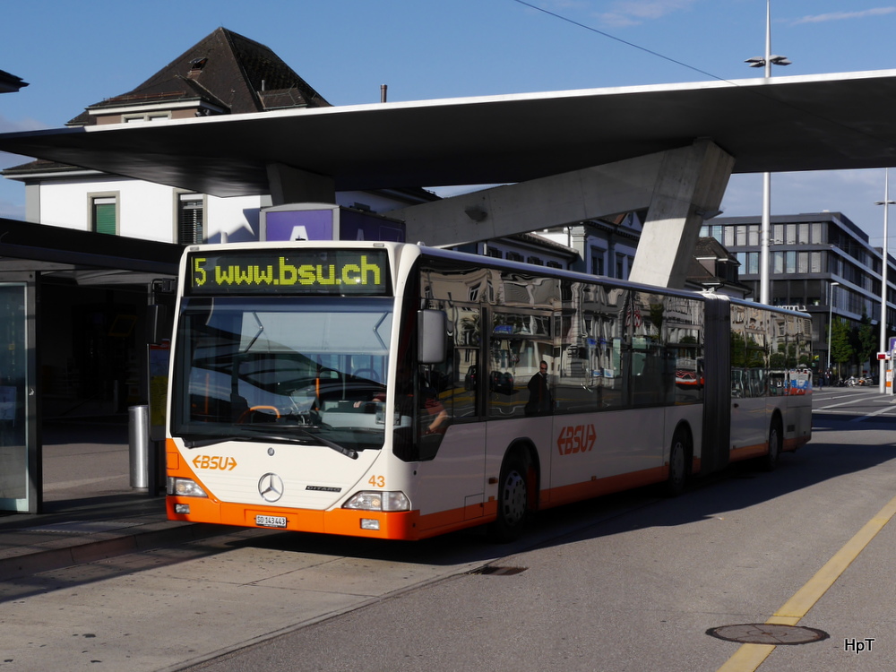 BSU - Mercedes Citaro Nr.43  SO  143443 bei den Haltestellen vor dem SBB Bahnhof in Solothurn am 14.08.2014