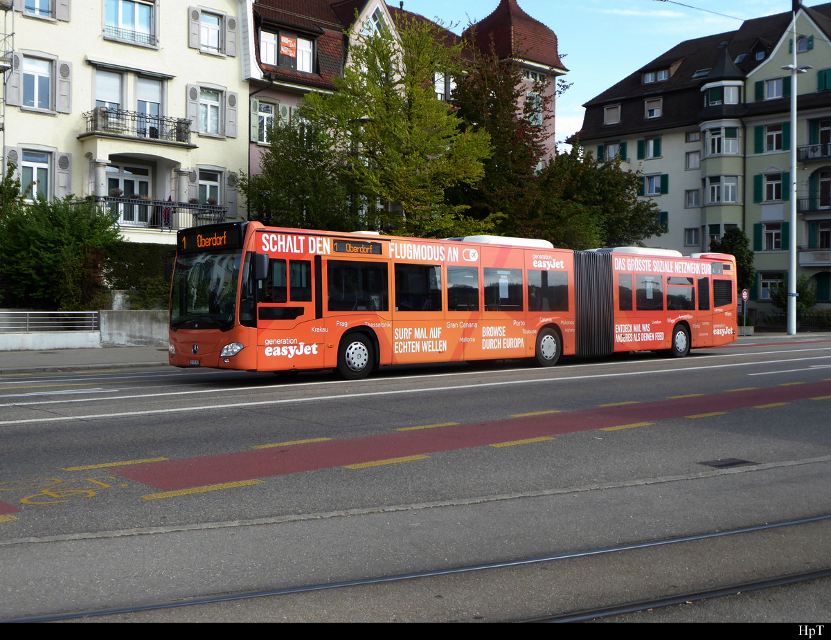 BSU - Mercedes Citaro  Nr.52  SO  155952 unterwegs auf der Linie 1 in der Stadt Solothurn am 22.09.2020