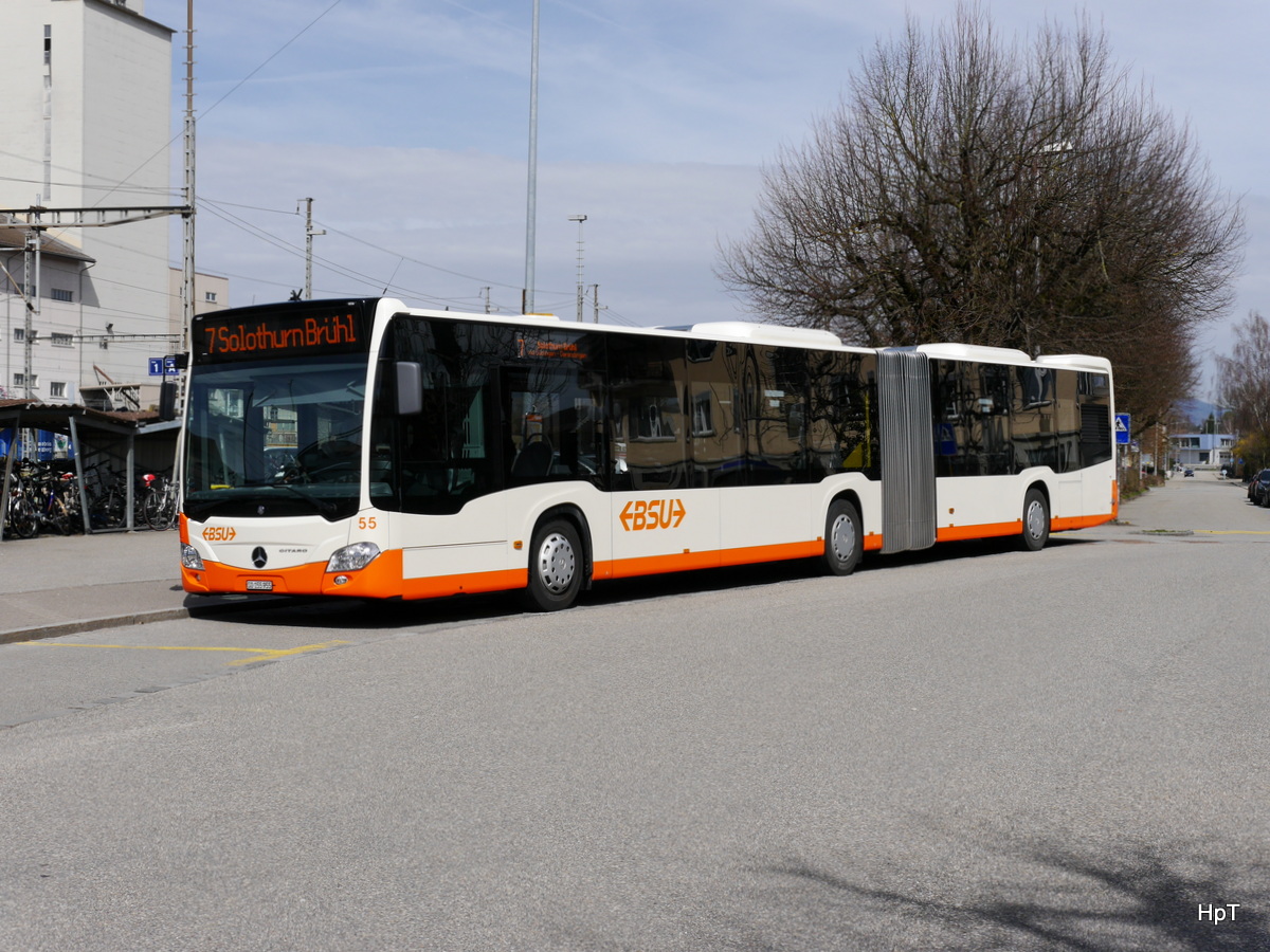 BSU - Mercedes Citaro Nr.55 SO 155955 in Herzogenbuchsee am 03.04.2018