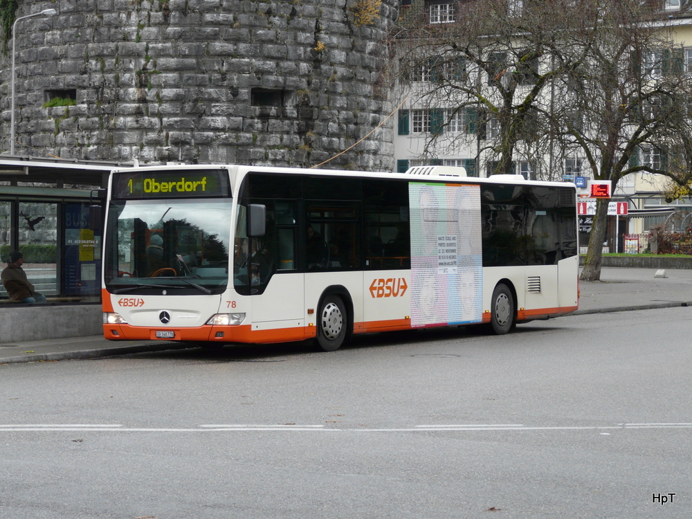 BSU - Mercedes Citaro Nr.78 SO 148778 unterwegs auf der Linie 1 in Solothurn am 24.11.2013