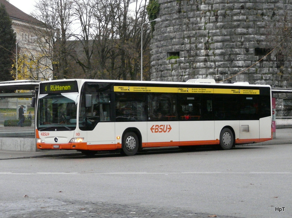 BSU - Mercedes Citaro Nr.80 SO 148780 unterwegs auf der Linie 4 in Solothurn am 24.11.2013