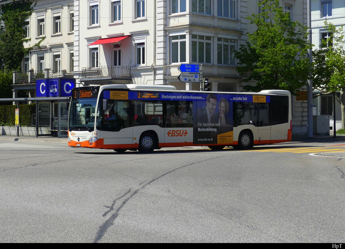 BSU - Mercedes Citaro Nr.86  SO 172086 unterwegs in Solothurn am 01.05.2022