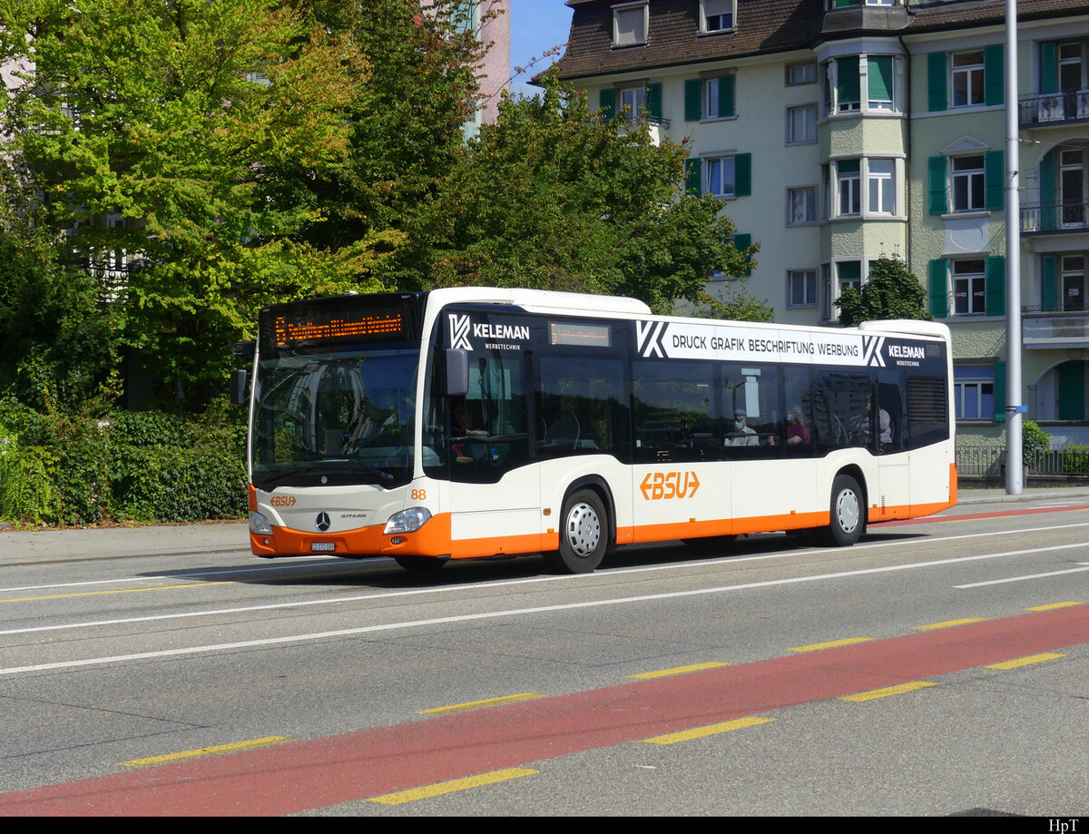 BSU - Mercedes Citaro  Nr.88  SO  172088 unterwegs in der Stadt Solothurn am 12.09.2021