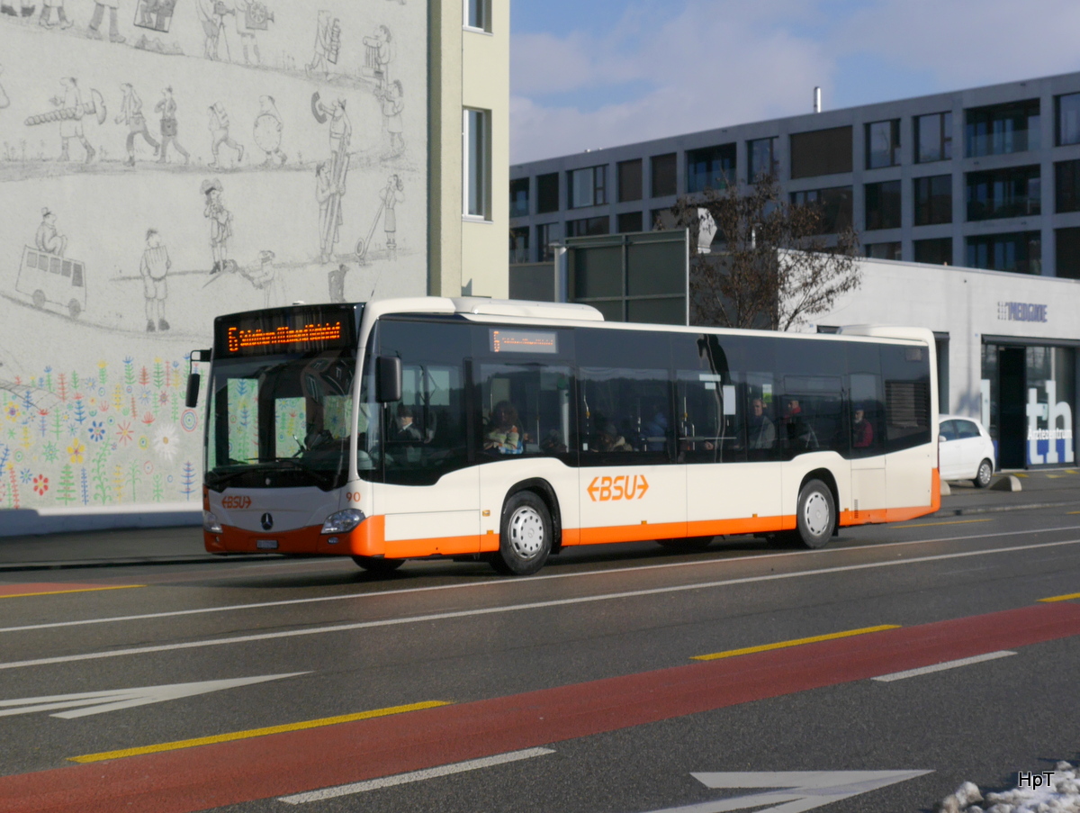 BSU - Mercedes Citaro Nr.90  SO 172090 unterwegs auf der Linie 6 in Solothurn am 23.01.2016