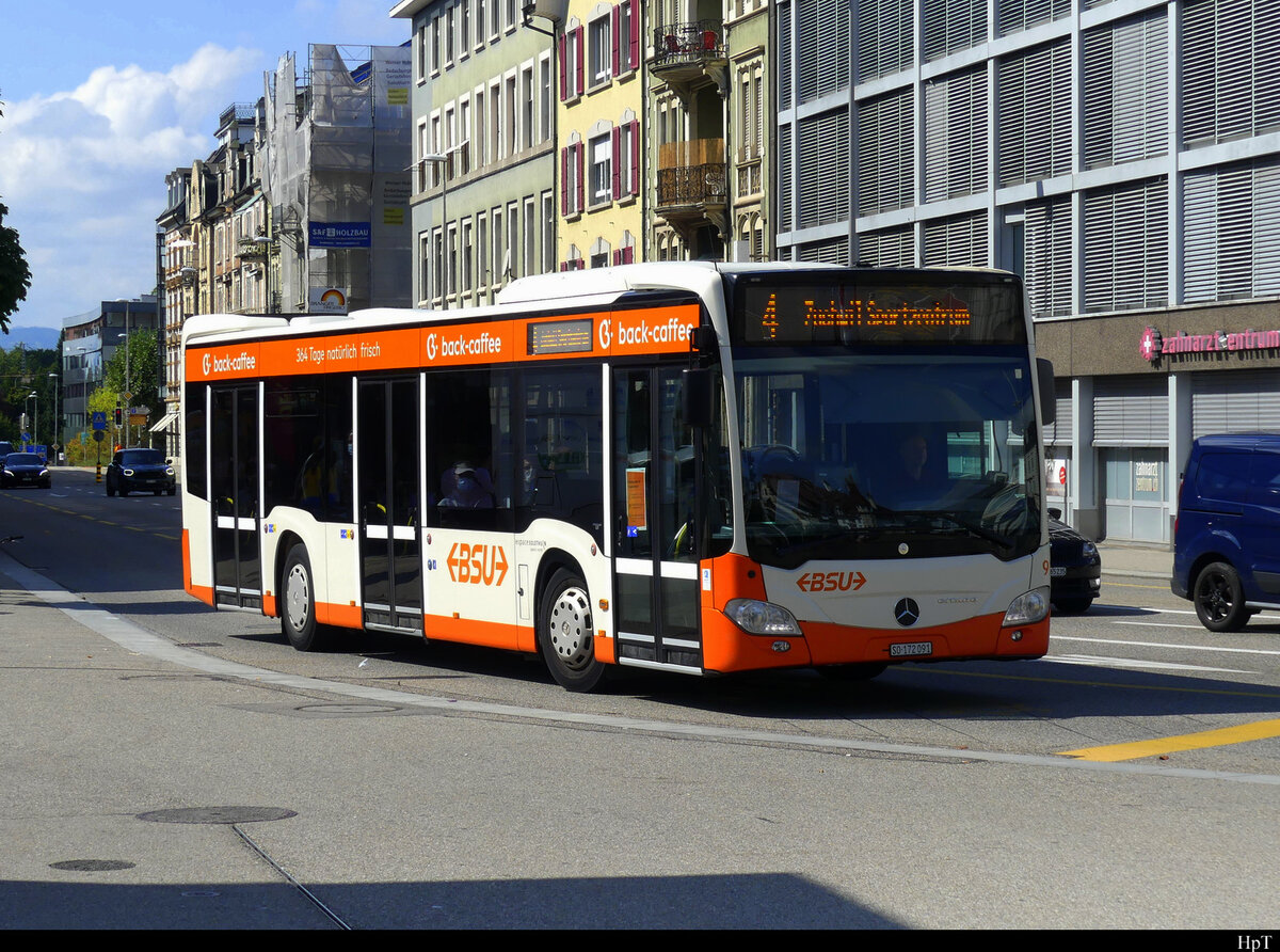 BSU - Mercedes Citaro  Nr.91  SO  172091 unterwegs in der Stadt Solothurn am 12.09.2021