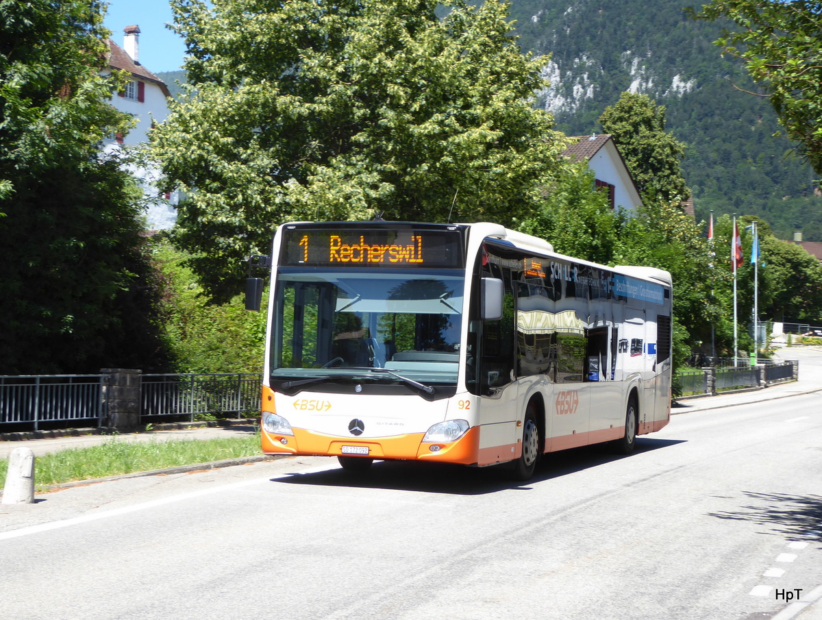 BSU - Mercedes Citaro  Nr.92  SO  172092 unterwegs auf der Linie 1 in Oberdorf am 17.07.2016