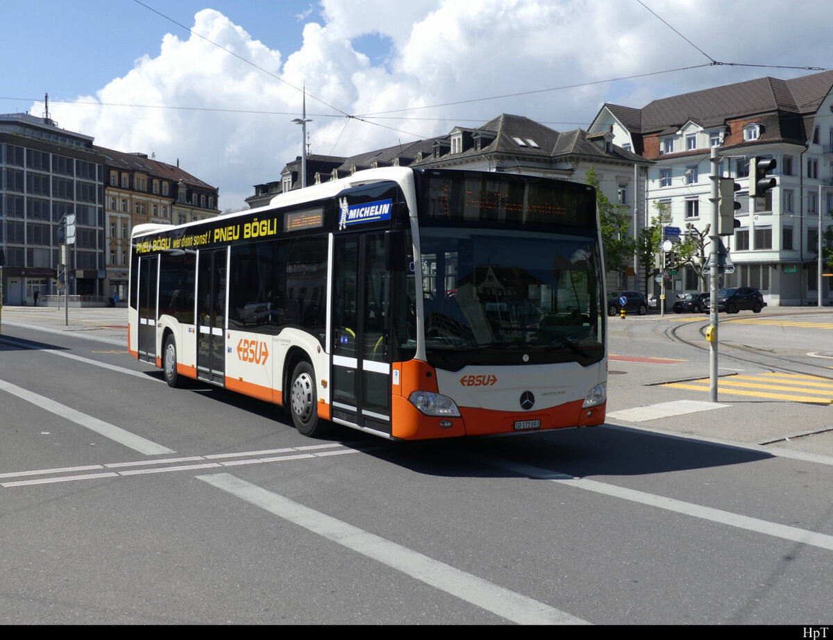 BSU - Mercedes Citaro Nr.93  SO 172093 unterwegs auf der Linie 1 in Solothurn am 01.05.2022