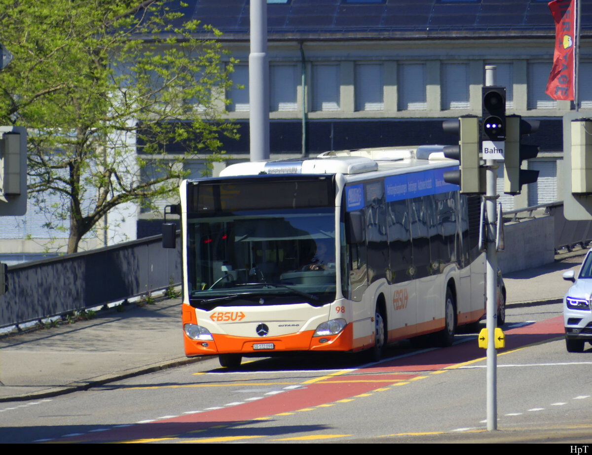BSU - Mercedes Citaro Nr.98  SO 172098 unterwegs in Solothurn am 01.05.2022