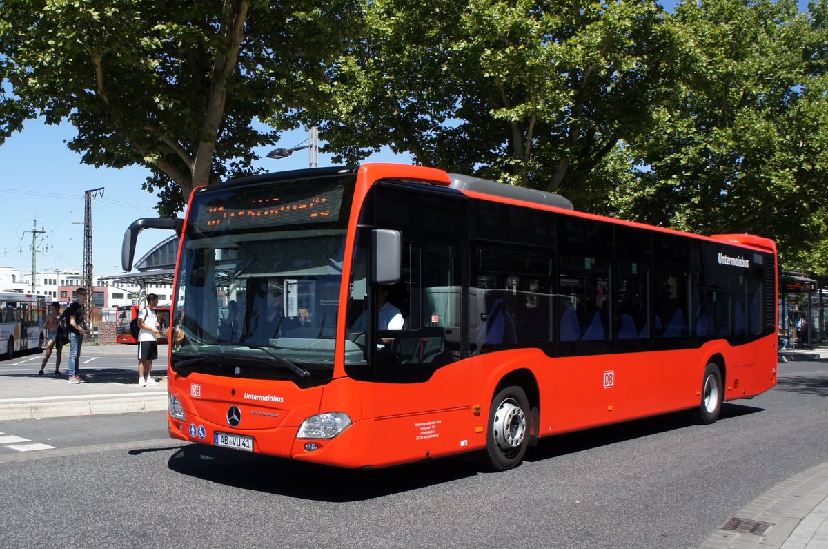 Bus Aschaffenburg / Verkehrsgemeinschaft am Bayerischen Untermain (VAB): Mercedes-Benz Citaro C2 Ü der Verkehrsgesellschaft mbH Untermain (VU) / Untermainbus, aufgenommen Anfang Juli 2018 am Hauptbahnhof in Aschaffenburg.