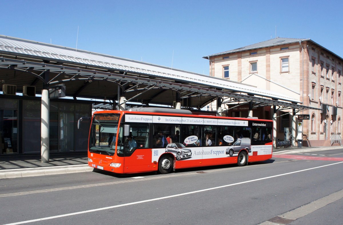 Bus Aschaffenburg / Verkehrsgemeinschaft am Bayerischen Untermain (VAB): Mercedes-Benz Citaro Facelift Ü der Verkehrsgesellschaft mbH Untermain (VU) / Untermainbus, aufgenommen Anfang Juli 2018 am Hauptbahnhof in Aschaffenburg.