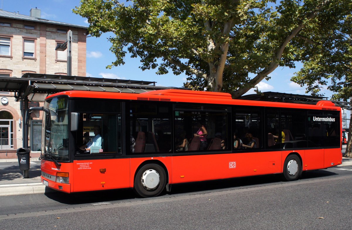 Bus Aschaffenburg / Verkehrsgemeinschaft am Bayerischen Untermain (VAB): Setra S 315 NF (AB-VU 31) der Verkehrsgesellschaft mbH Untermain (VU) / Untermainbus, aufgenommen Ende Juli 2018 am Hauptbahnhof in Aschaffenburg.