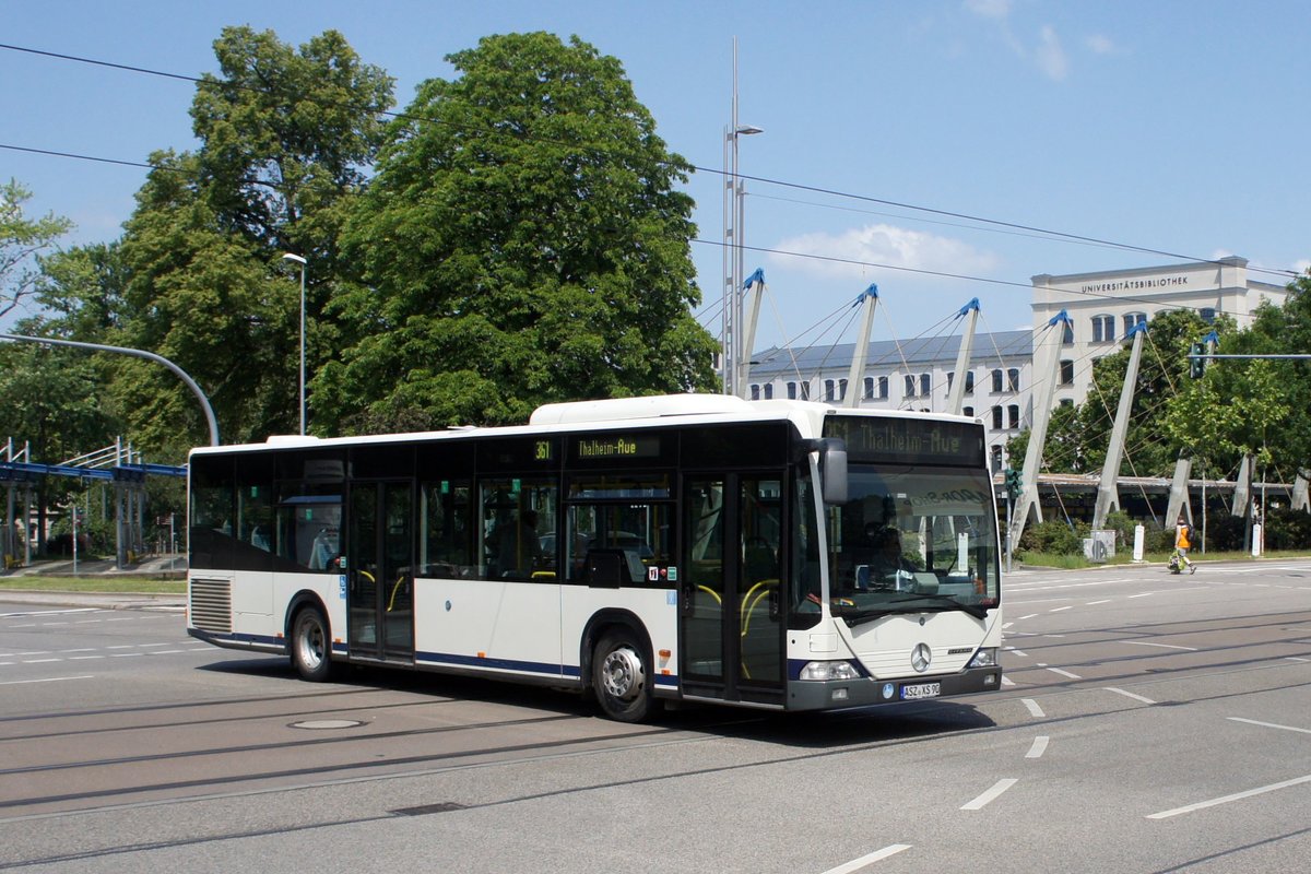 Bus Chemnitz: Mercedes-Benz Citaro (ehemals Gltzschtal-Verkehr GmbH Rodewisch / ehemals SWEG - Sdwestdeutsche Landesverkehrs-AG) der TJS Reisedienst GmbH, aufgenommen im Juni 2020 am Omnibusbahnhof in Chemnitz.