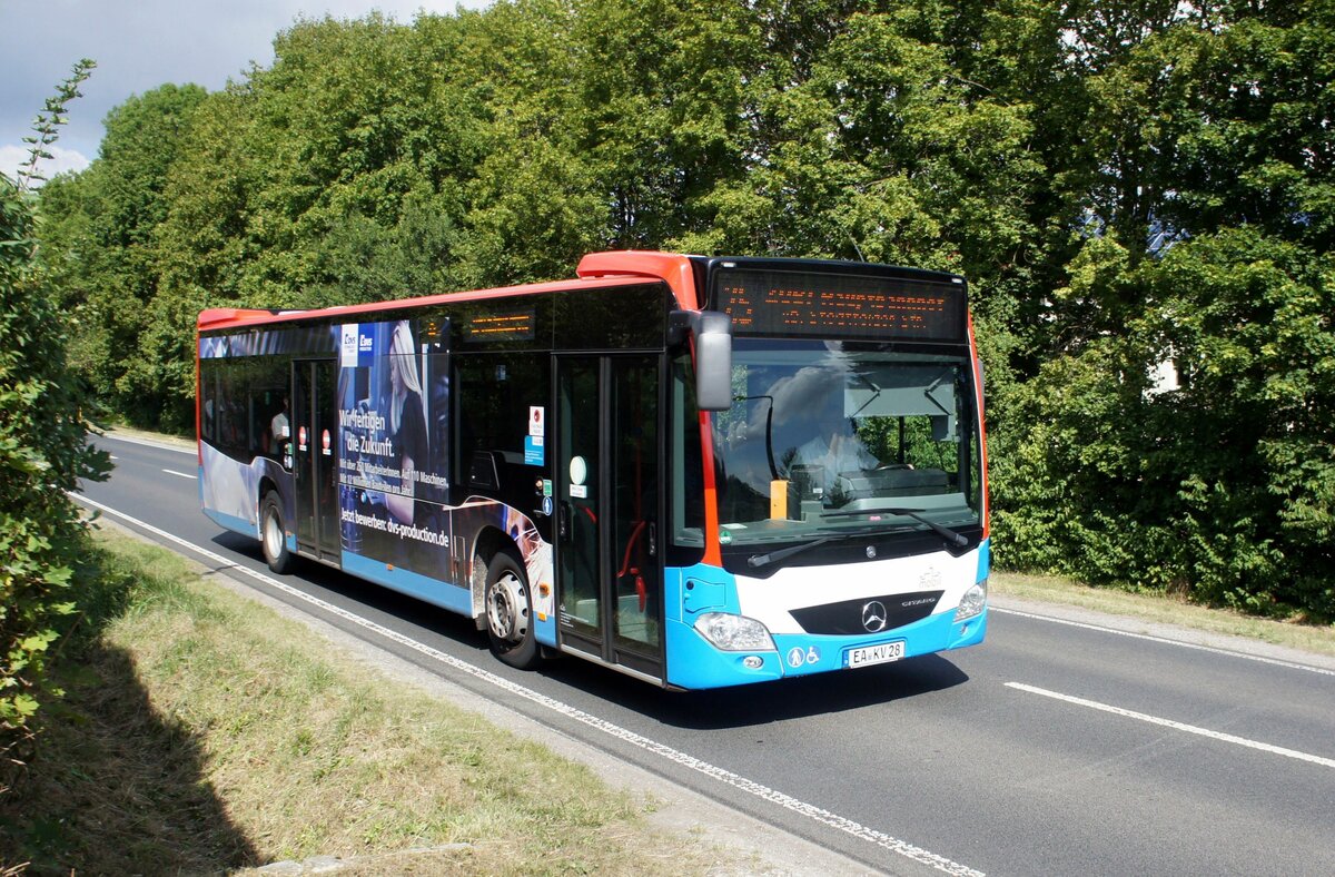 Bus Eisenach / Bus Wartburgkreis: Mercedes-Benz Citaro C2 (EA-KV 28) vom Verkehrsunternehmen Wartburgmobil (VUW), aufgenommen im August 2022 im Stadtgebiet von Eisenach.