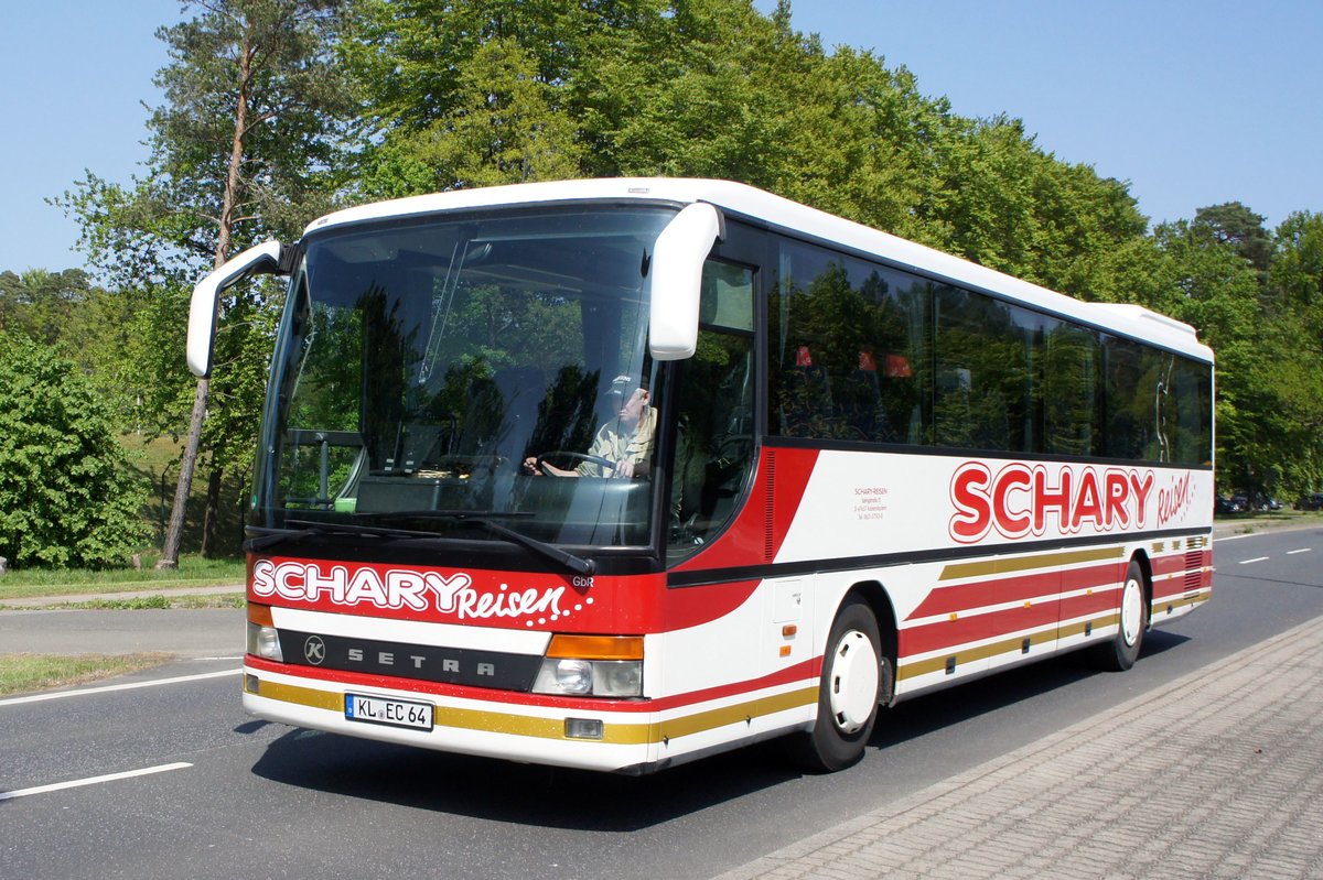 Bus Kaiserslautern: Setra S 315 GT (KL-EC 64) von Schary-Reisen GbR, aufgenommen im Mai 2018 im Stadtgebiet von Kaiserslautern.