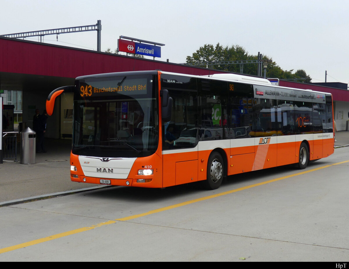 Bus Oberthurgau ( ex AOT ) - MAN Lion`s City  Nr.410  TG  690 in Amriswil am 22.09.2021