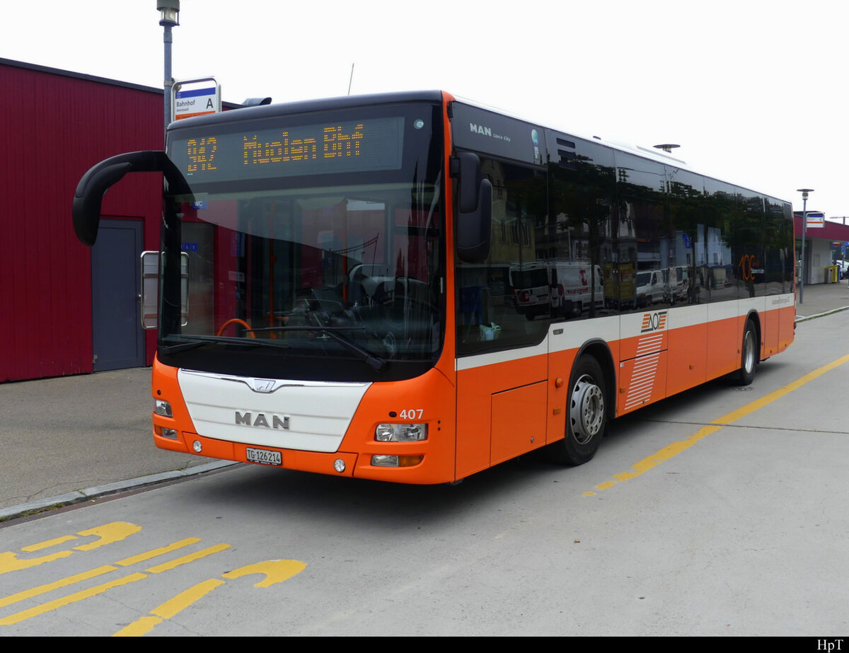 Bus Oberthurgau ( ex AOT ) - MAN Lion`s City Nr.407  TG 126214 in Amriswil am 22.09.2021
