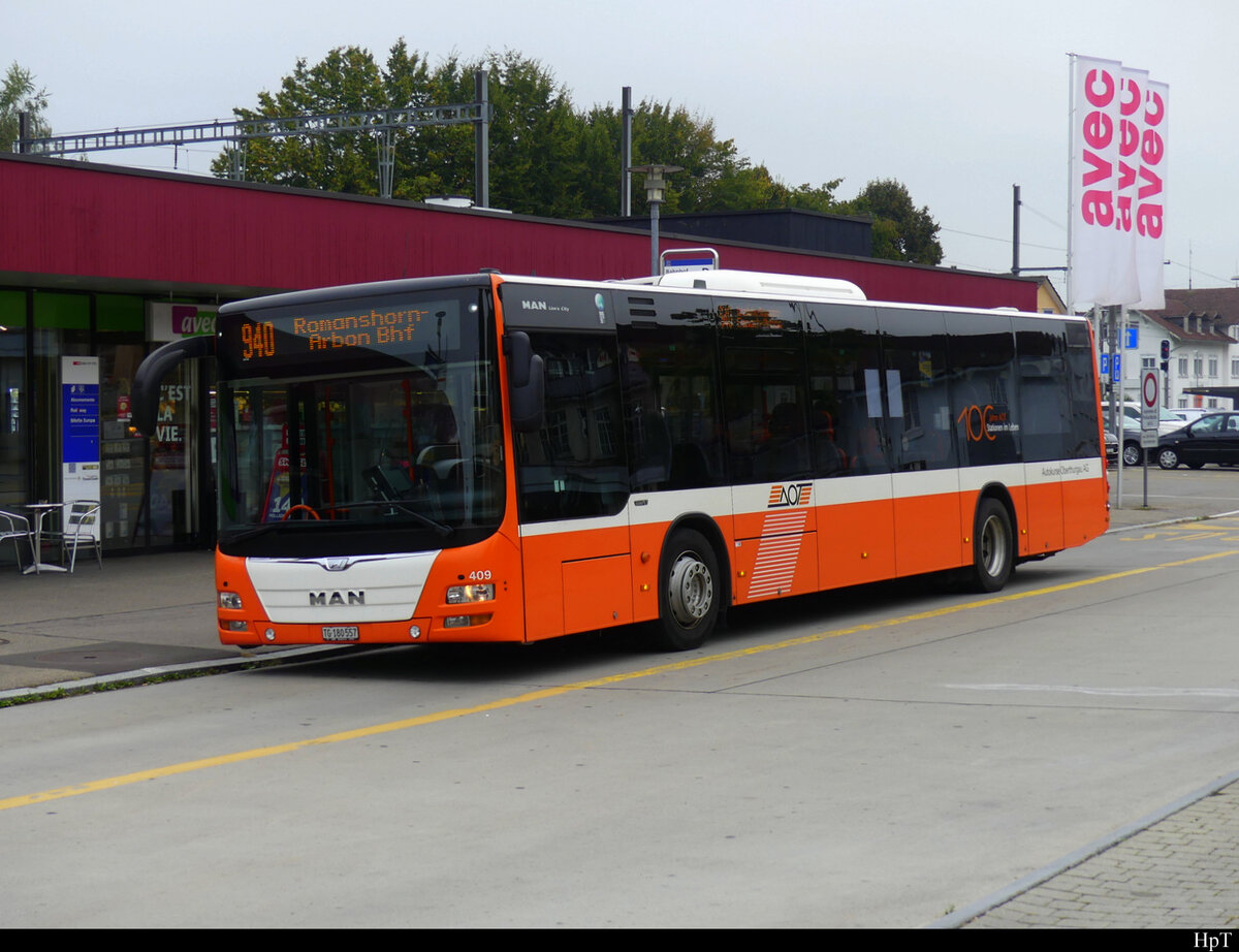Bus Oberthurgau ( ex AOT ) - MAN Lion`s City Nr.409  TG 180557 in Amriswil am 22.09.2021