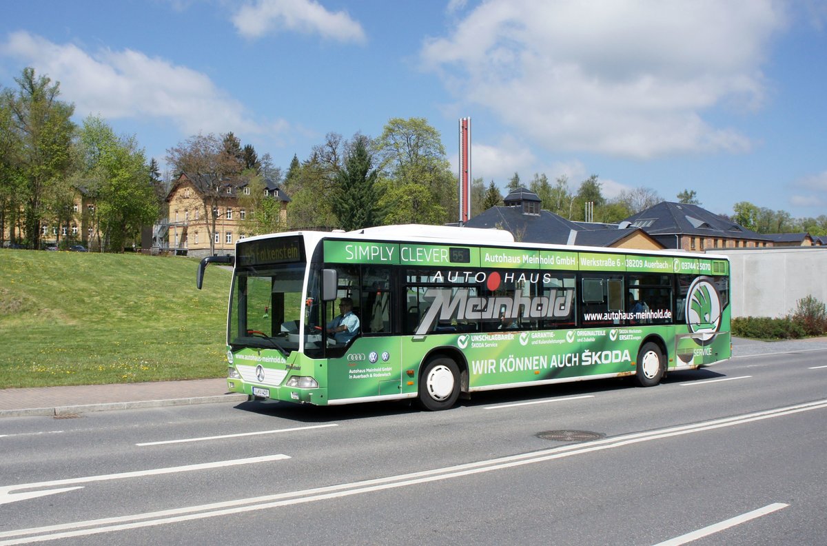 Bus Rodewisch / Bus Vogtland: Mercedes-Benz Citaro der Gltzschtal-Verkehr GmbH Rodewisch (GVG), aufgenommen im April 2019 am Busbahnhof von Rodewisch.