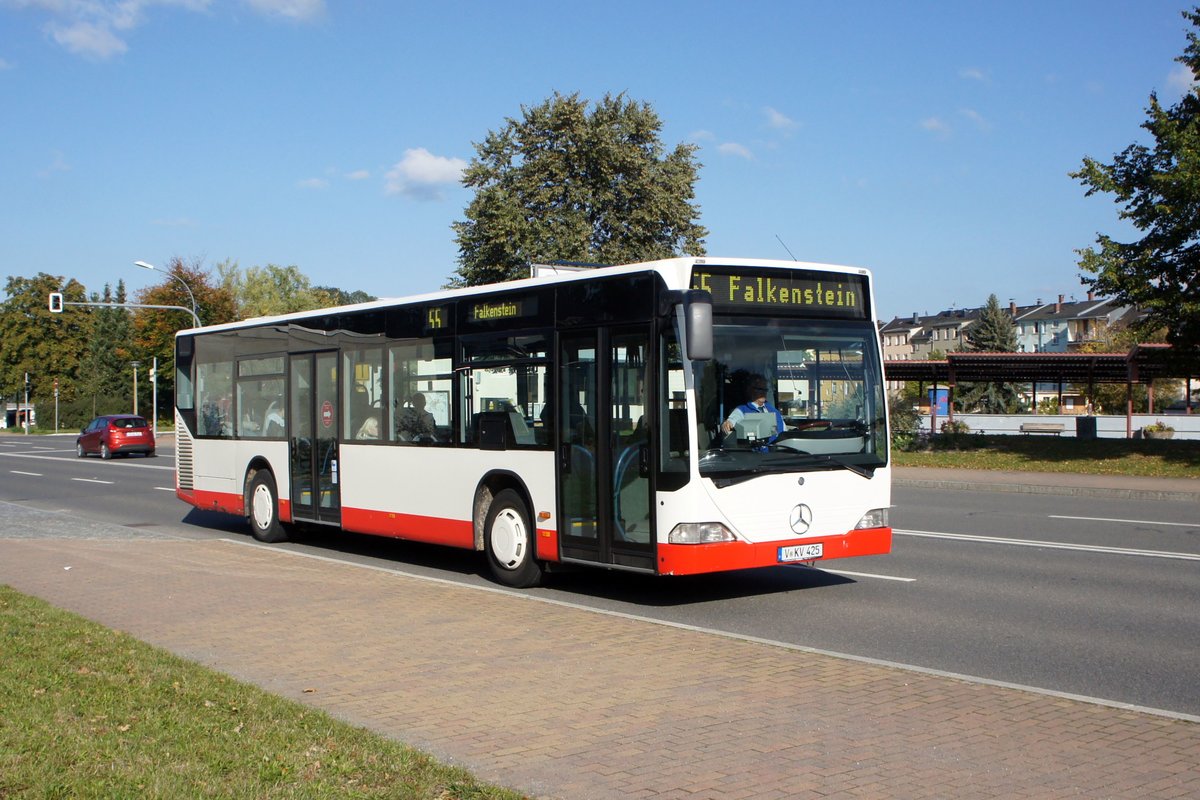 Bus Rodewisch / Bus Vogtland: Mercedes-Benz Citaro der Gltzschtal-Verkehr GmbH Rodewisch (GVG), aufgenommen im Oktober 2019 am Busbahnhof von Rodewisch.