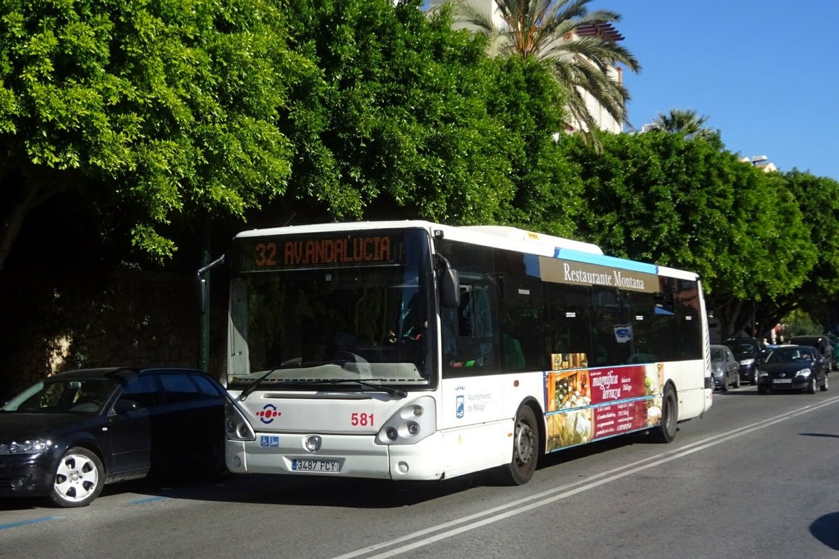 Bus Spanien / Bus Málaga: Irisbus Citelis der EMT Málaga (Empresa Malagueña de Transportes), aufgenommen im November 2016 im Stadtgebiet von Málaga.