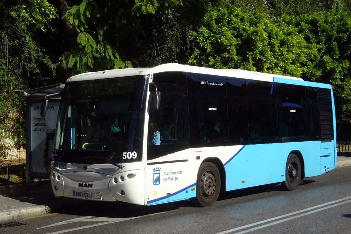 Bus Spanien / Bus Málaga: Castrosua Magnus / MAN NM 223 F der EMT Málaga (Empresa Malagueña de Transportes), aufgenommen im November 2016 im Stadtgebiet von Málaga.