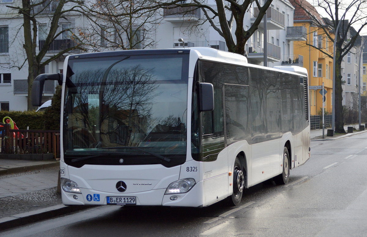 Bus Verkehr Berlin KG mit einem Mercedes-Benz Citaro C2 (Nr.8325) am 03.02.21 Berlin Karlshorst.
