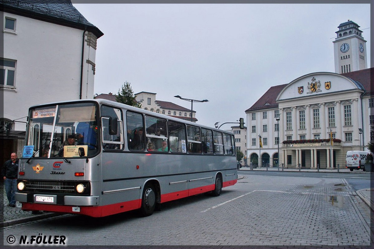 Busbahnhof Sonneberg am 6.9.2014
die Eisenbahnfreunde Sonneberg e. V. wollen nach Meiningen