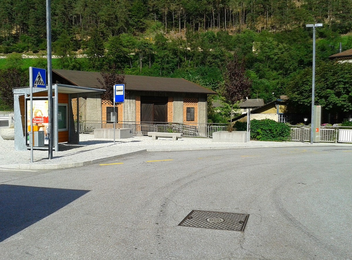 Bushaltestelle Franzensfeste, Bahnhof/Fortezza, Stazione am 1.9.2015